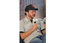 Rodolfo Bilachi Prado representando o Nelore Paranã na Expogenética 2025.