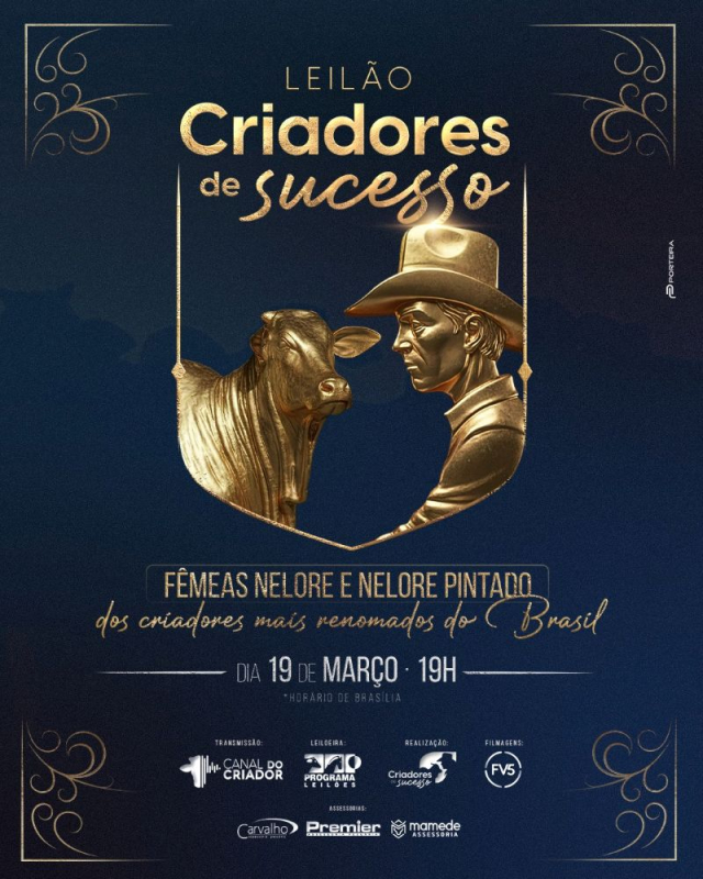 Leilão Virtual Criadores de Sucesso