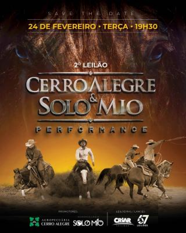 2° Leilão Agropecuária Cerro Alegre & Solo Mio Performance