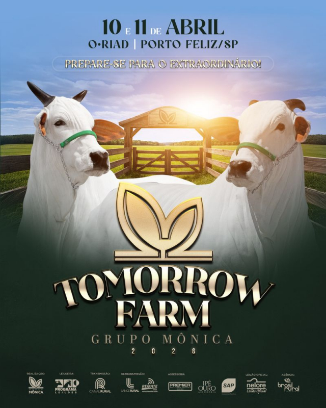 Leilão Tomorrow Farm - Grupo Mônica 2026