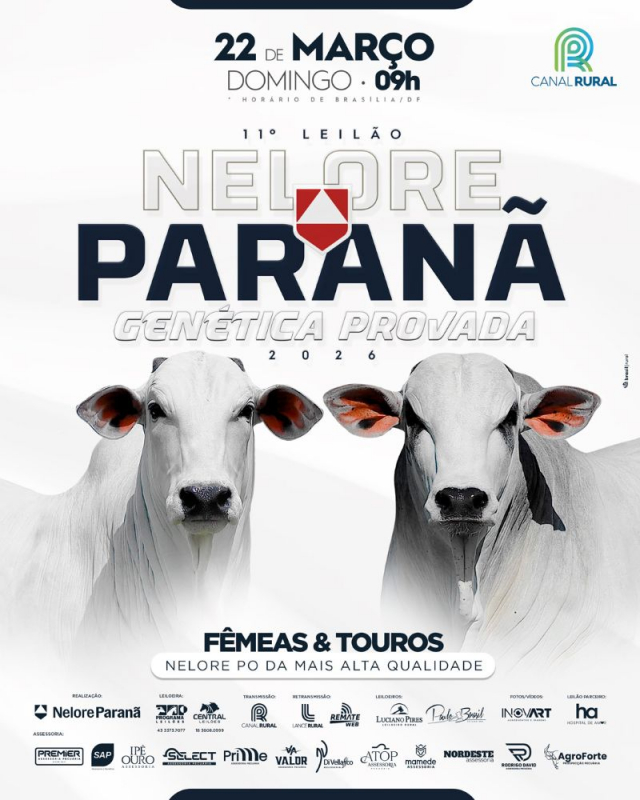 11º Leilão Virtual Nelore Paranã - Fêmeas e Touros